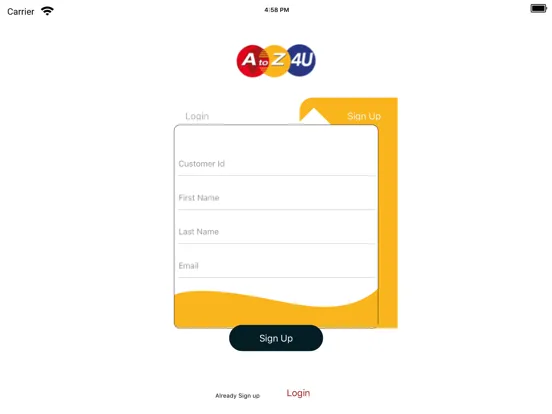 AToZ Courier iPad  স্ক্রিনশট