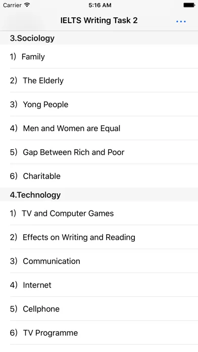 ภาพหน้าจอของ IELTS Writing Topics & Samples