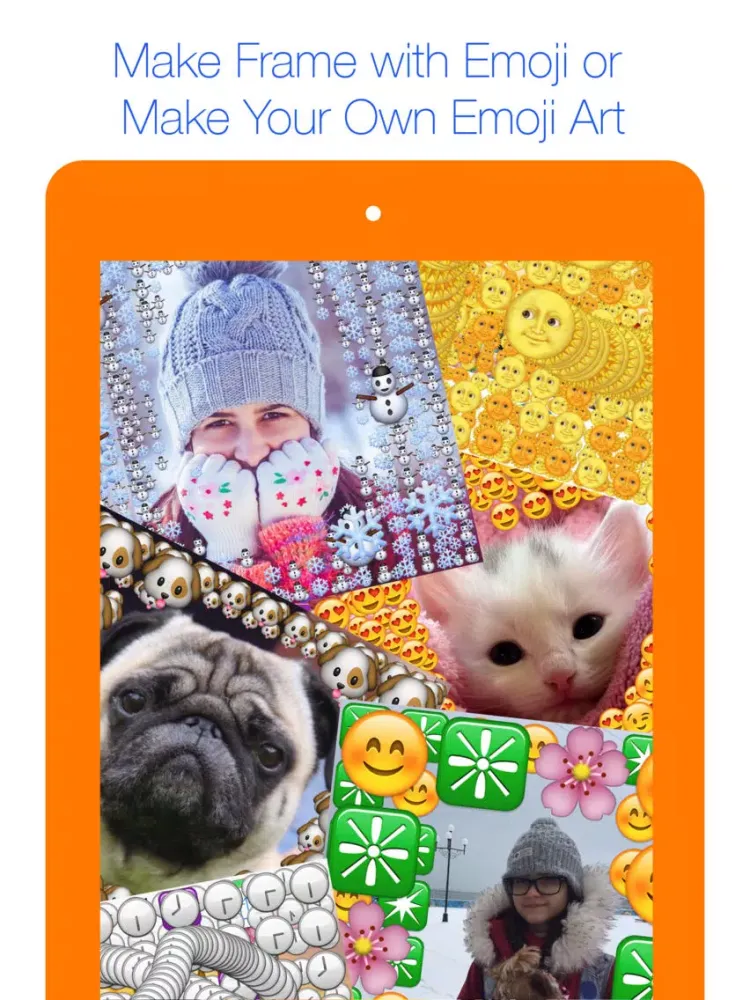 FillMoji - decorate your photo with emoticons iPad 应用截图