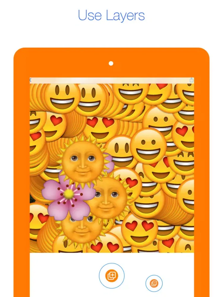 FillMoji - decorate your photo with emoticons iPad 应用截图