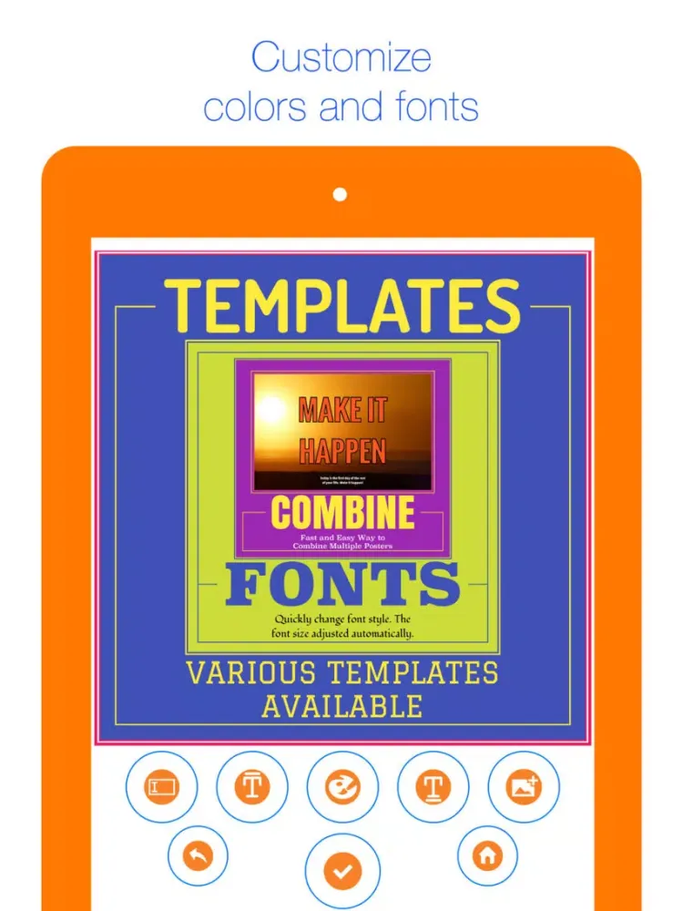 Poster Maker App - add caption or quote to picture iPad  Ekran Görüntüleri