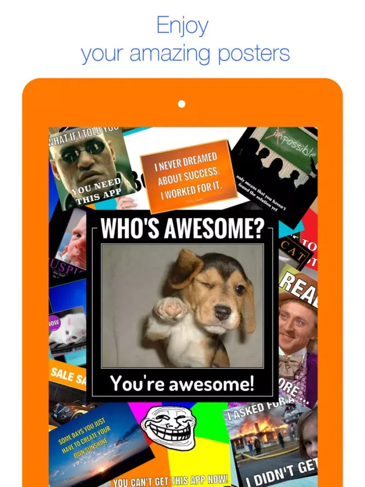 Poster Maker App - add caption or quote to picture iPad  Ekran Görüntüleri