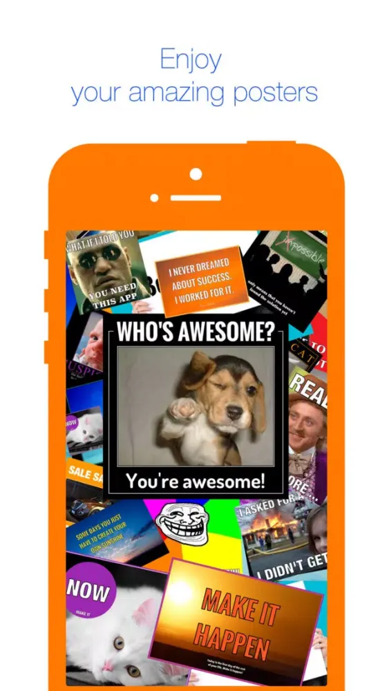 Poster Maker App - add caption or quote to picture Ekran Görüntüleri
