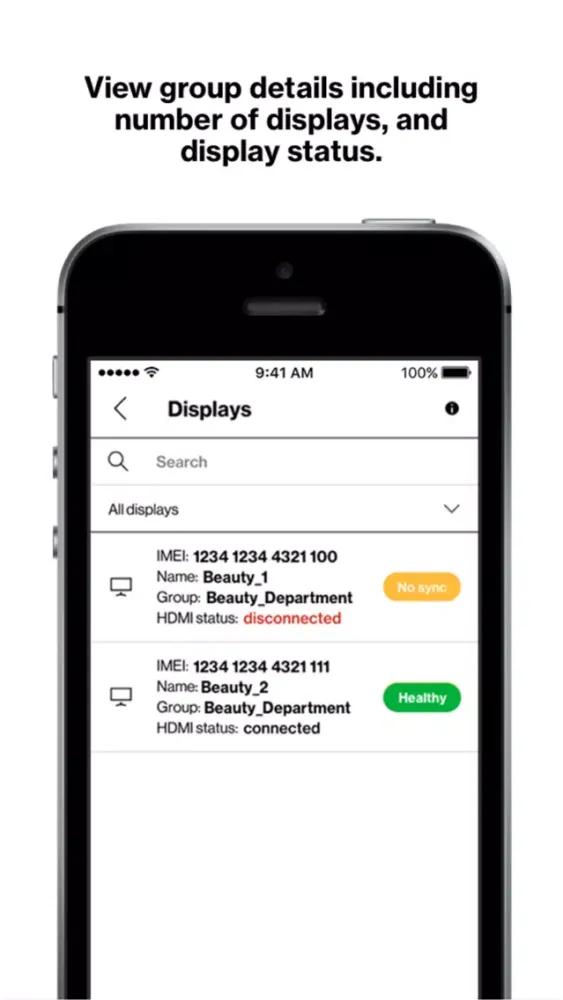 Ảnh chụp màn hình của Verizon Digital Signage