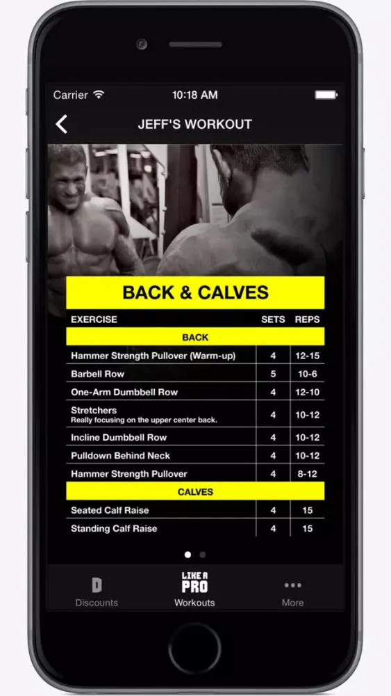 Like A Pro Bodybuilder - Bodybuilding app & workout plans by IFBB Pro Jeff Long स्क्रीनशॉट