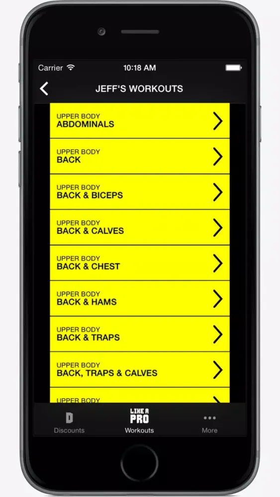 Like A Pro Bodybuilder - Bodybuilding app & workout plans by IFBB Pro Jeff Long स्क्रीनशॉट