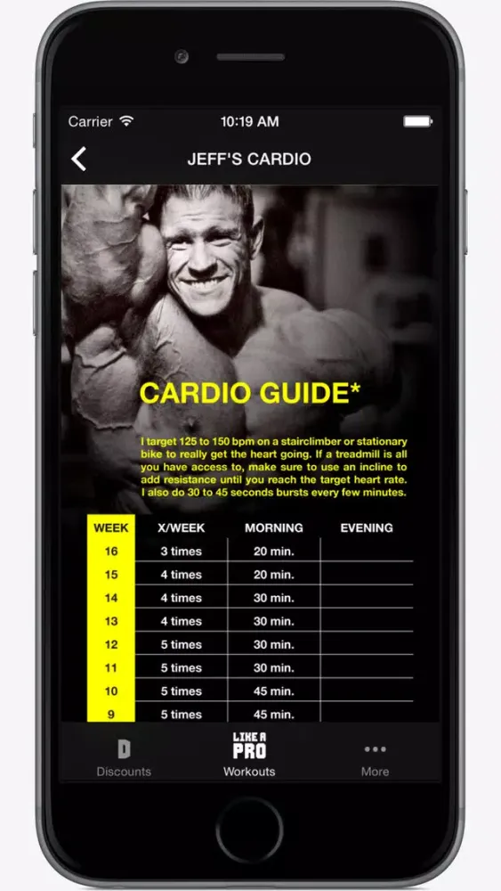 Like A Pro Bodybuilder - Bodybuilding app & workout plans by IFBB Pro Jeff Long स्क्रीनशॉट
