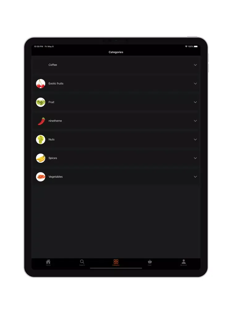 W2D Grocery iPad  سکرین شاٹس