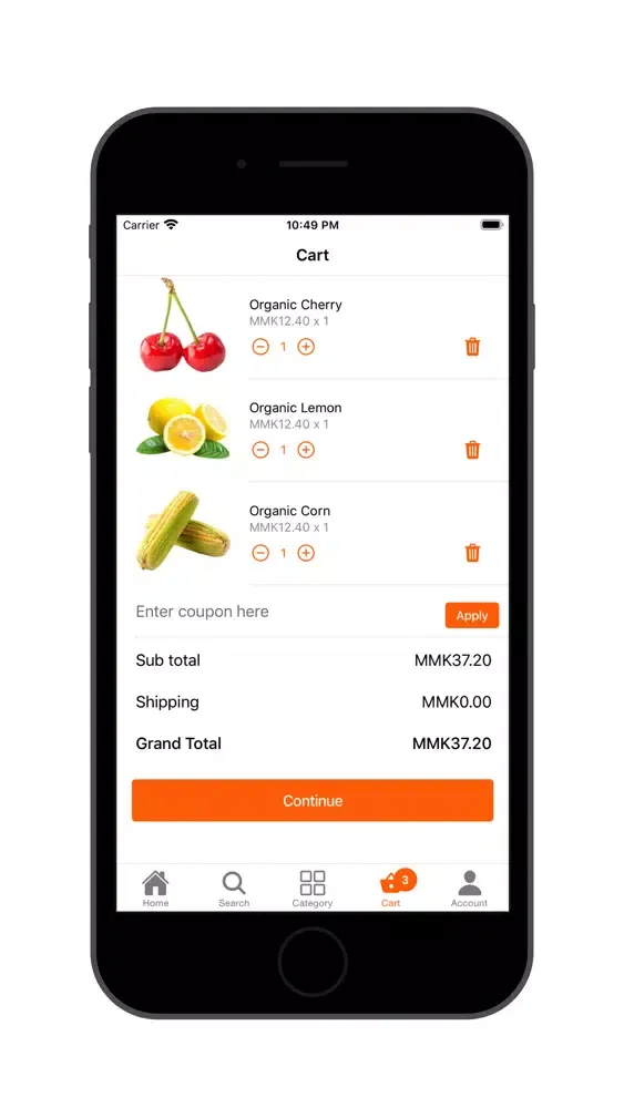 W2D Grocery سکرین شاٹس