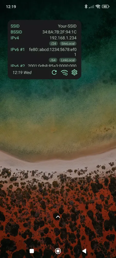 WiFi Widget Screenshots