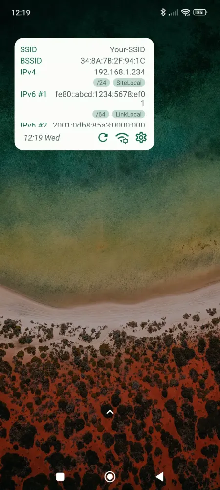 WiFi Widget Screenshots