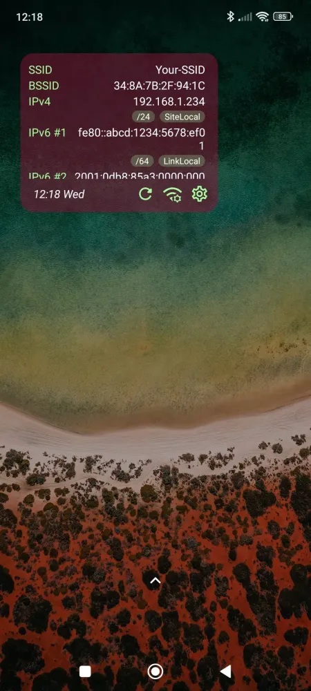 WiFi Widget Screenshots