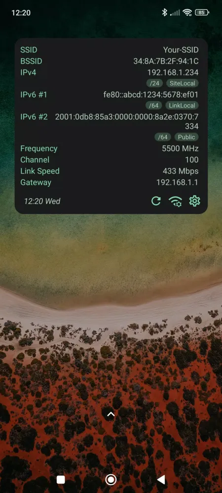 WiFi Widget Screenshots