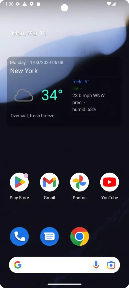 ภาพหน้าจอของ W2U Weather Forecast