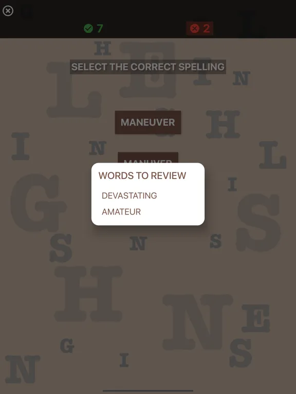 ภาพหน้าจอของ English Spelling iPad 