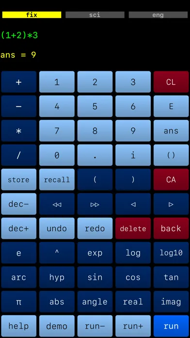 Ảnh chụp màn hình của Calculator for Complex Field
