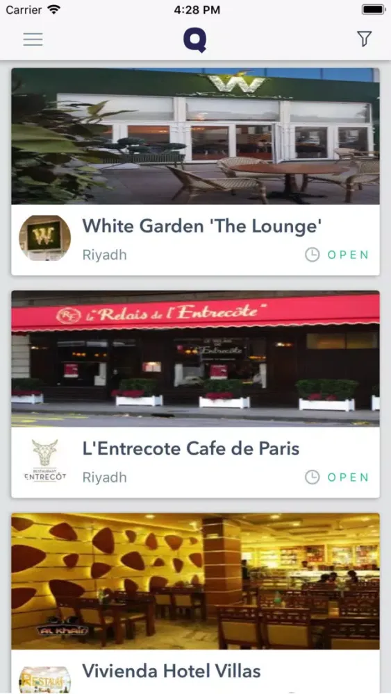 Zrzuty ekranu Qme-Restaurant Waiting List