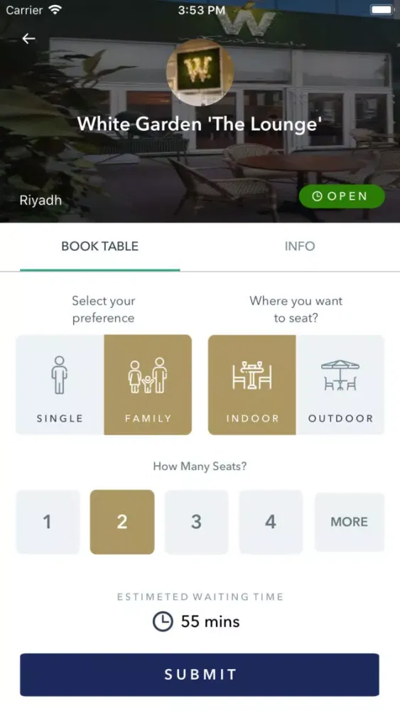 Zrzuty ekranu Qme-Restaurant Waiting List