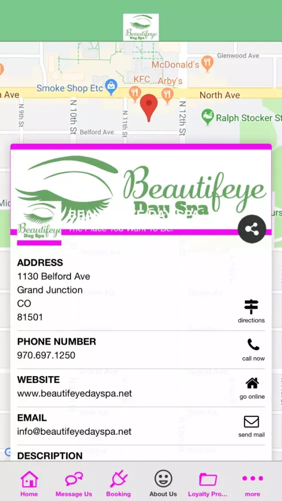 Beautifeye Day Spa スクリーンショット