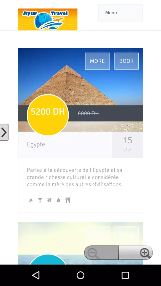 Capturas de tela do Allavoyages Maroc