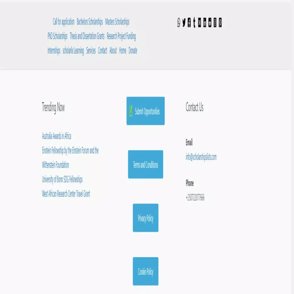Scholarships Lists スクリーンショット