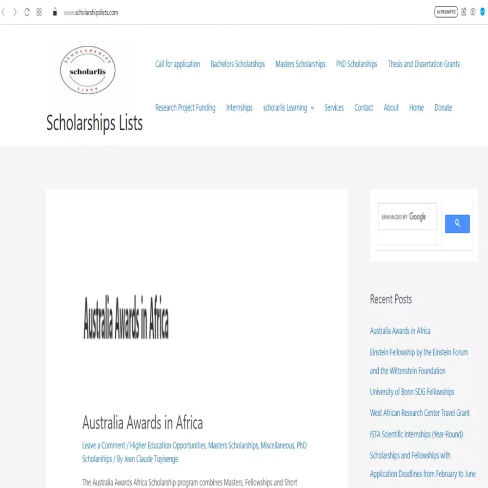 Scholarships Lists スクリーンショット
