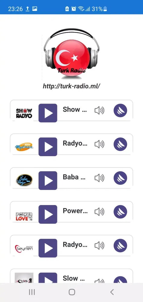 Turk Radio Screenshots