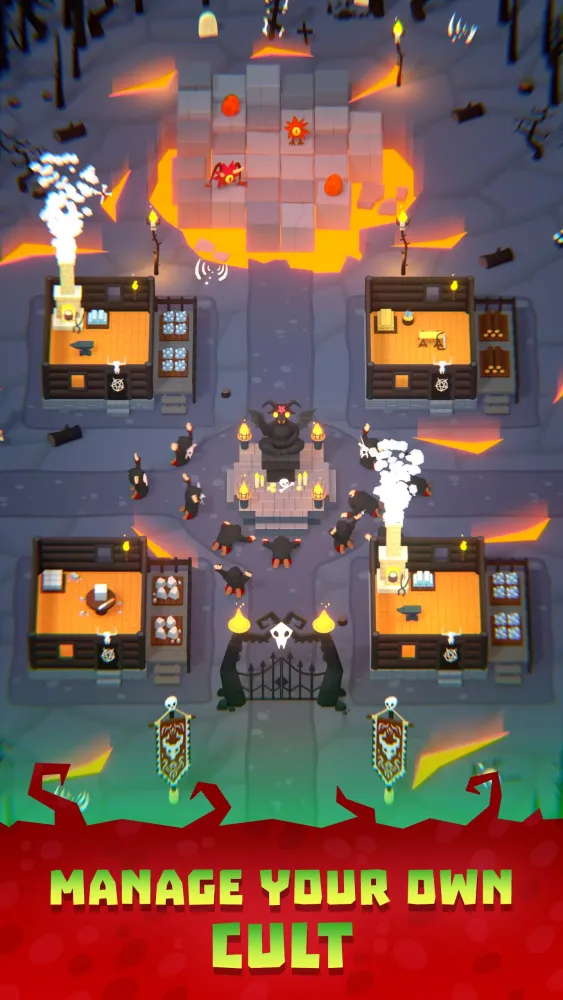 Capturas de tela do Idle Cult