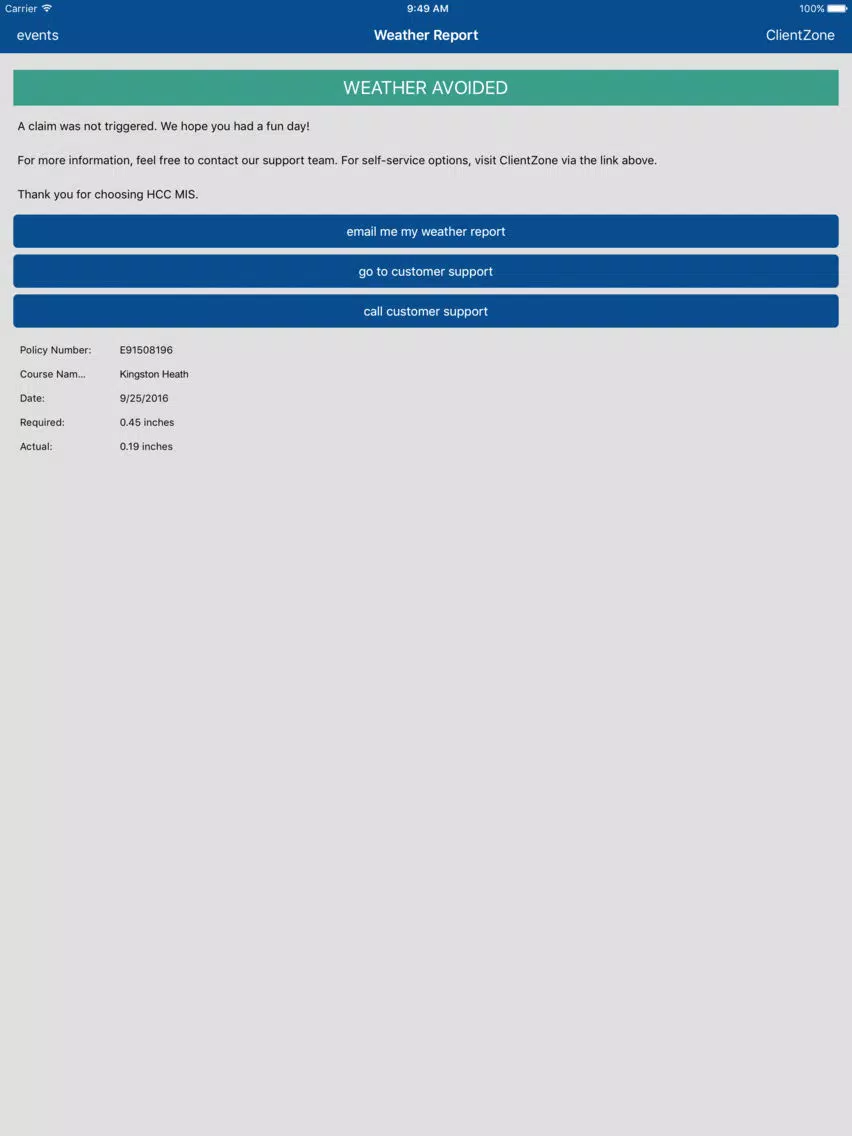 HCC MIS iPad  Screenshots