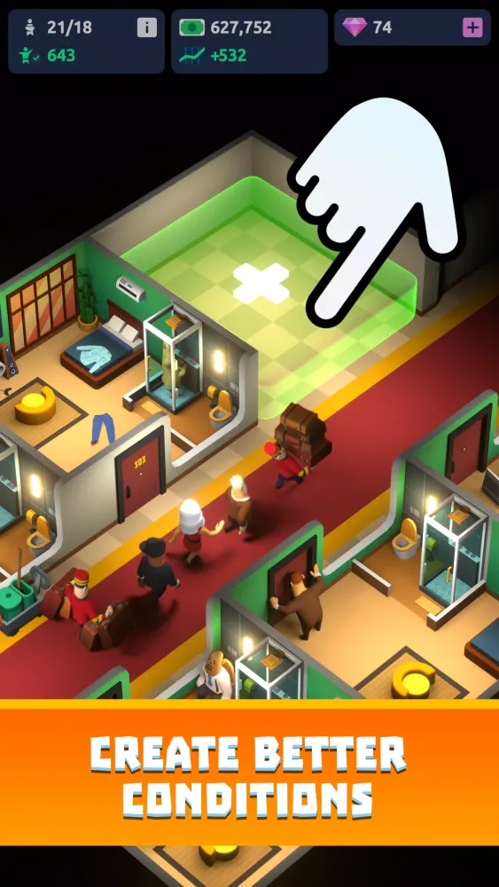 Ảnh chụp màn hình của Idle Hotel Tycoon Empire