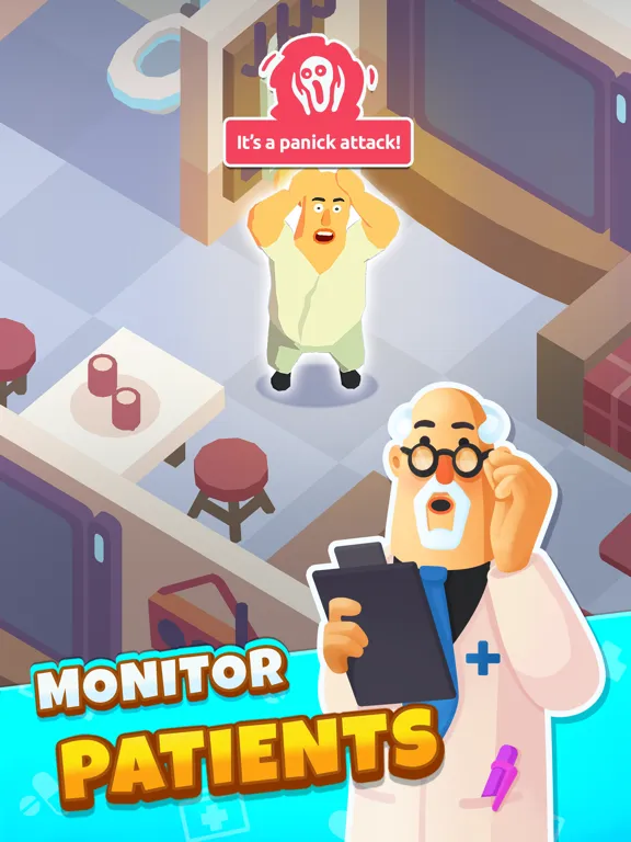 Zrzuty ekranu Idle Mental Hospital Tycoon iPad 