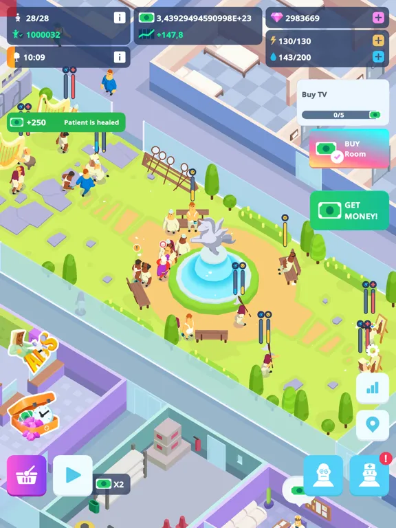Zrzuty ekranu Idle Mental Hospital Tycoon iPad 