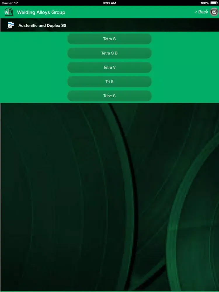Captures d'écran de Welding Alloys Group iPad 