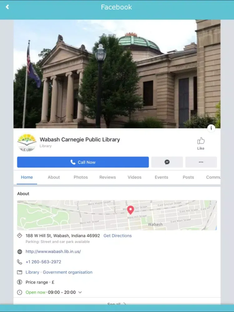 Wabash Carnegie Public Library iPad  Screenshots