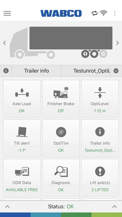 Capturas de pantalla de WABCO OptiLink™