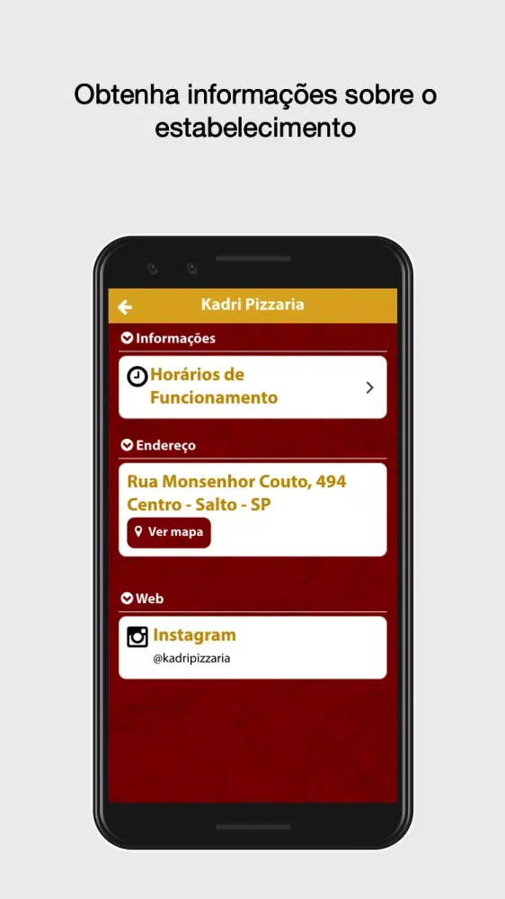 Capturas de tela do Kadri Pizzaria