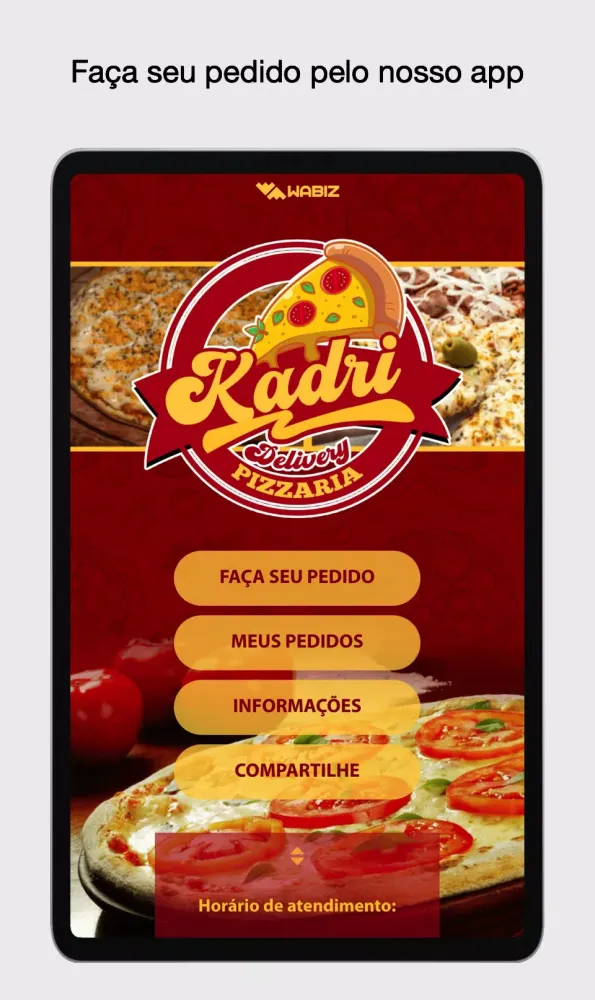 Capturas de tela do Kadri Pizzaria