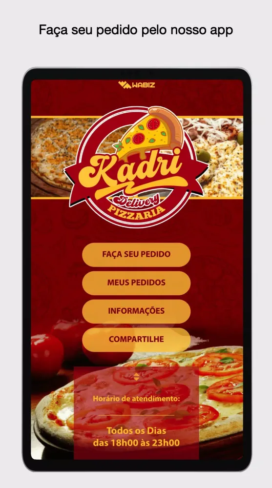 Capturas de tela do Kadri Pizzaria