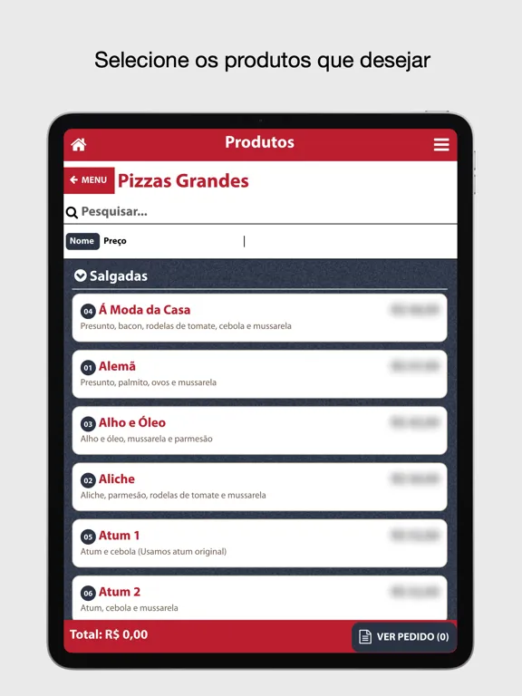 Tangkapan skrin Pizzaria Chef Viana iPad 