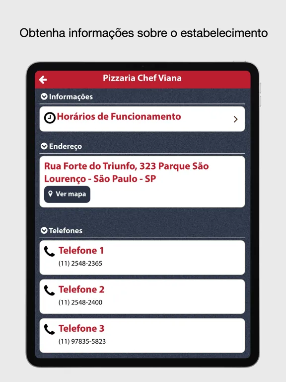 Tangkapan skrin Pizzaria Chef Viana iPad 