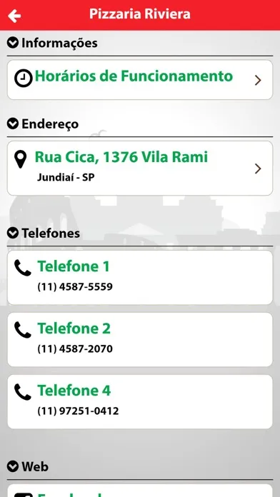 Screenshot di Pizzaria Riviera