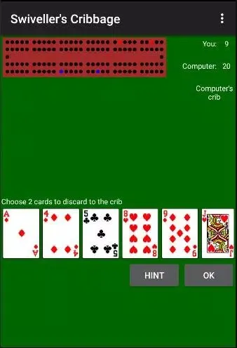 Screenshot di Swiveller's Cribbage