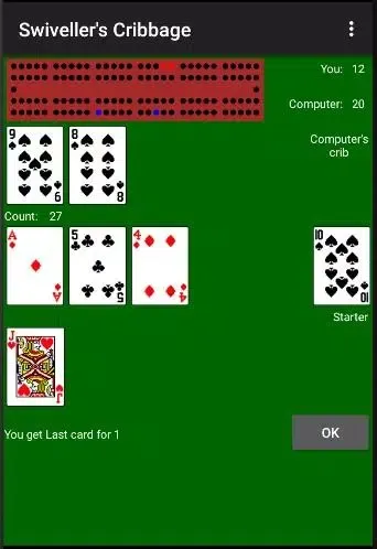 Screenshot di Swiveller's Cribbage