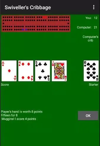 Screenshot di Swiveller's Cribbage