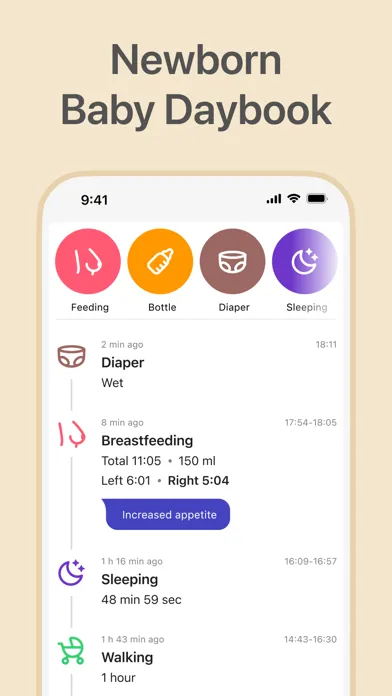Capturas de pantalla de Baby Tracker・Breastfeeding Log