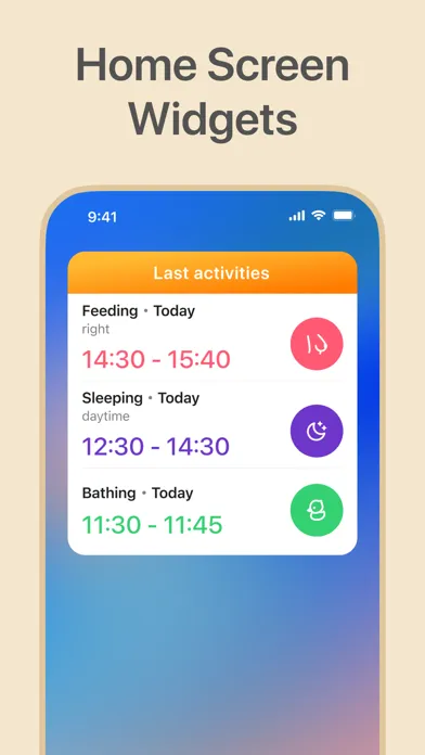 Capturas de pantalla de Baby Tracker・Breastfeeding Log