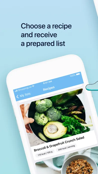 Recipes& Grocery shopping list سکرین شاٹس