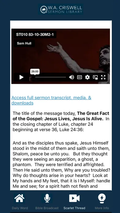 Criswell Sermon Library Mobile スクリーンショット
