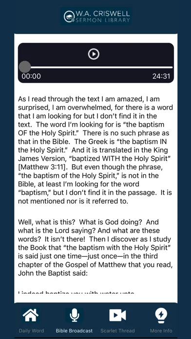 Criswell Sermon Library Mobile スクリーンショット