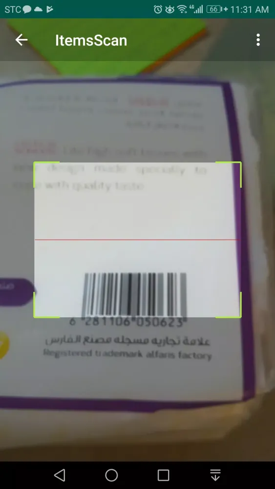 Ảnh chụp màn hình của Scan Items